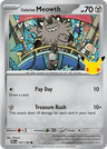 Galarian Meowth 30th Celebration card