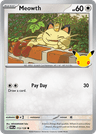 Meowth 30th Celebration card