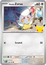Hisuian Zorua 30th Celebration card