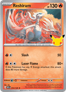 Reshiram 30th Celebration card