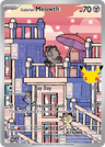 Galarian Meowth 30th Celebration card