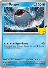 Kyogre 30th Celebration card