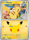 Pikachu 30th Celebration card