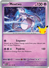 Mewtwo 30th Celebration card