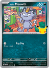 Alolan Meowth 30th Celebration card